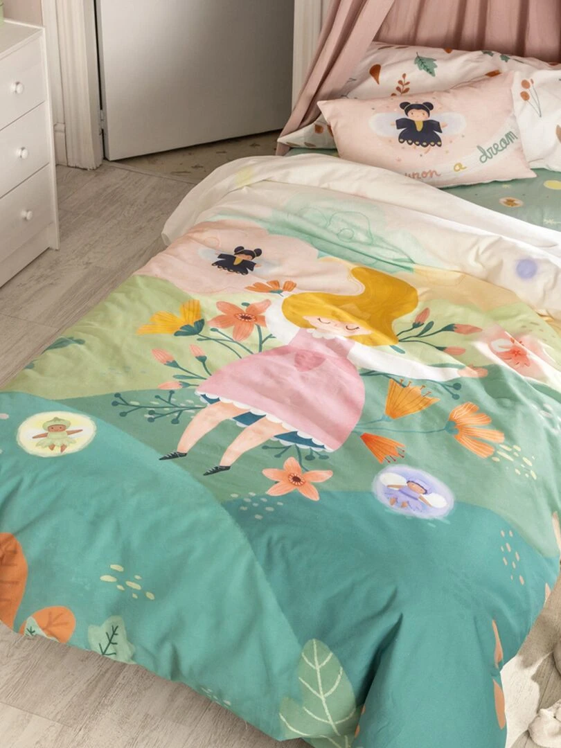 Parure de lit bébé 190x140cm et taie en coton Rose   SAUTHON   Rose