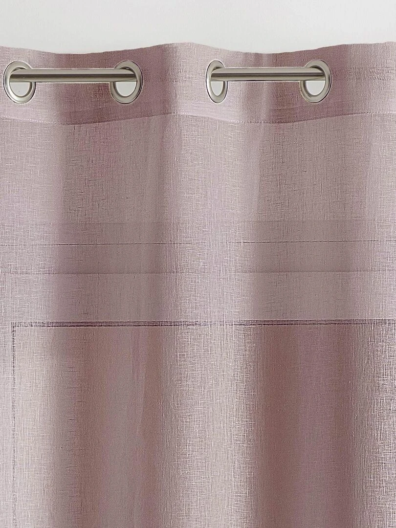 Voilage 100% lin   Marron clair