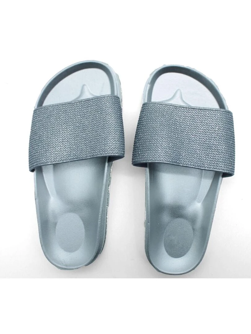 Mules brillantes Kebello   Argent