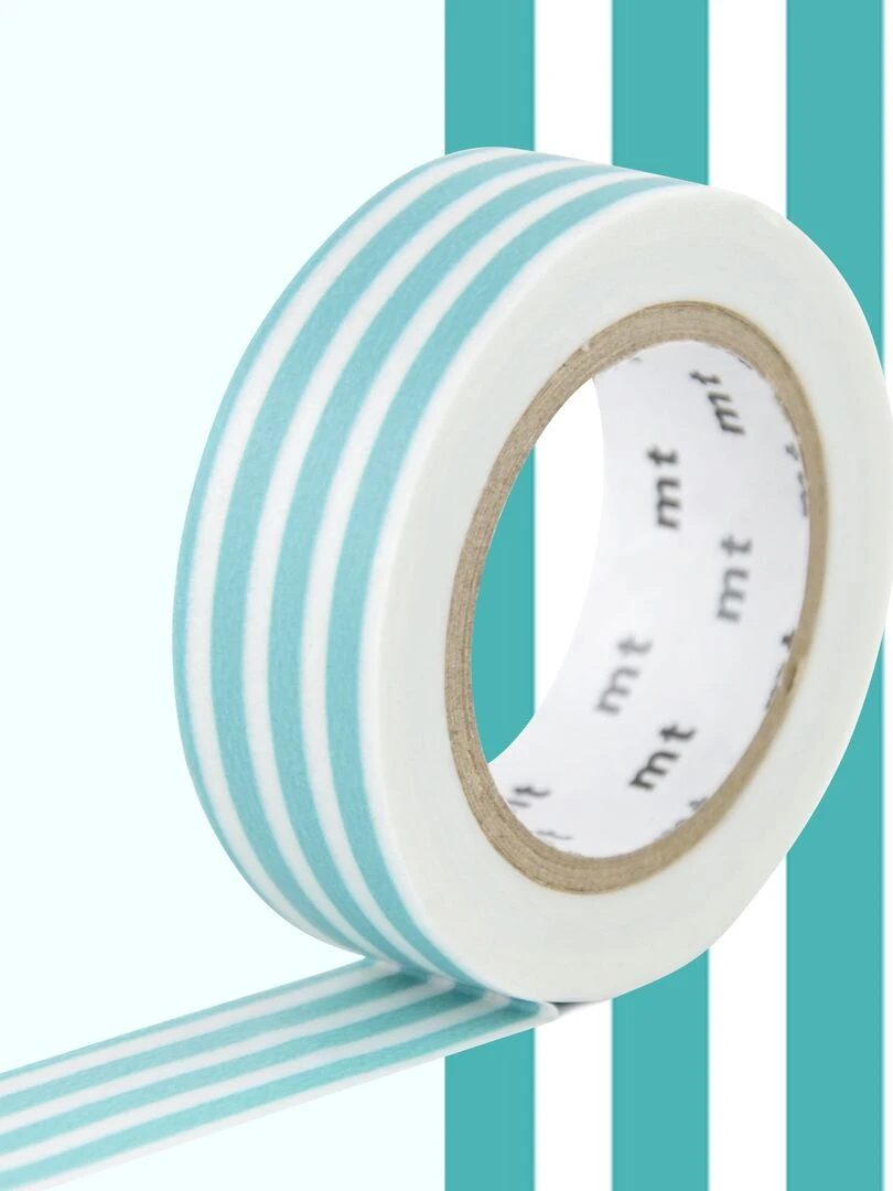 Masking tape lignes   Bleu lagon   1 5 cm x 7 m   N/A