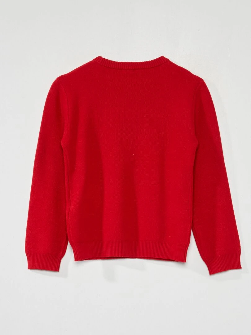 Pull en maille fantaisie   Rouge