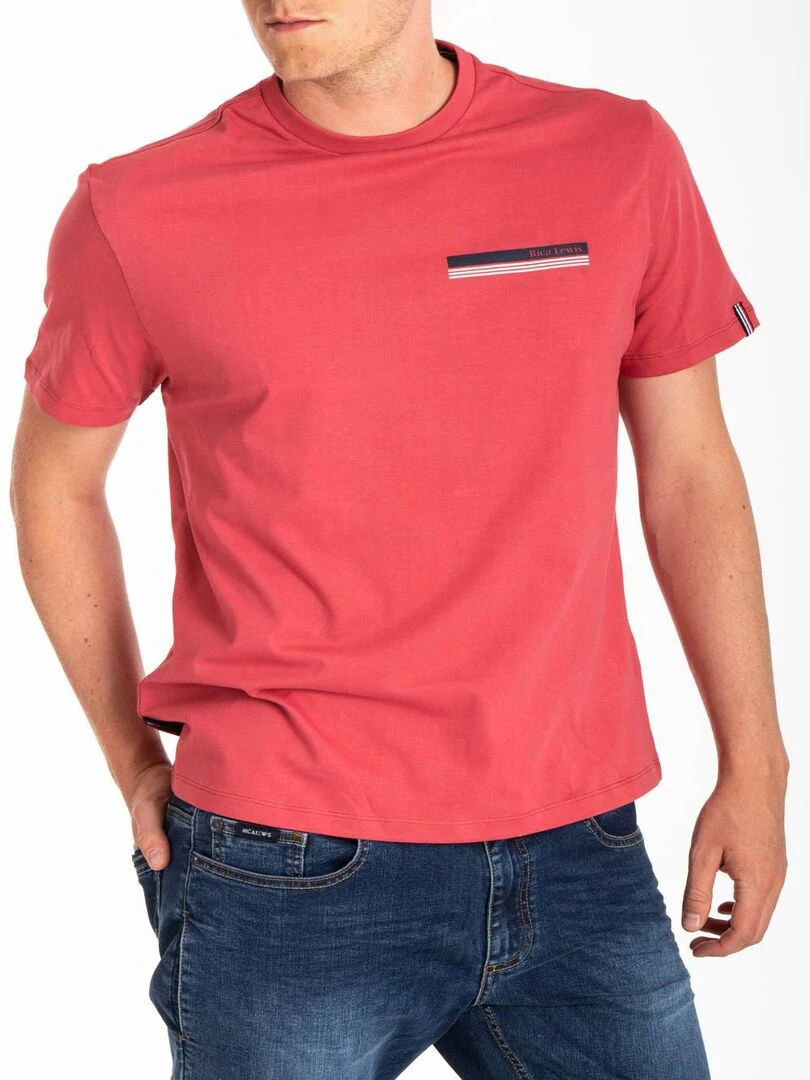 T shirt signature MERLINO 'Rica Lewis'   Rouge