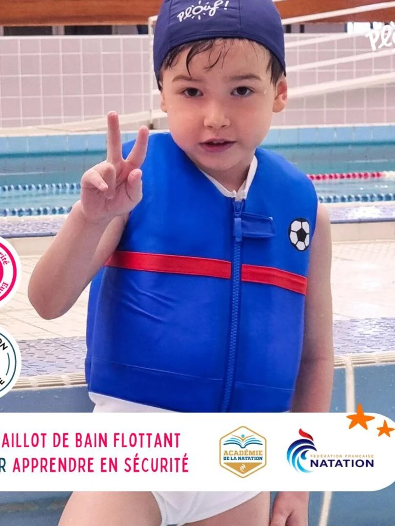 Maillot de Bain Lyrone Enfant avec Flotteurs Accessoire de Natation Garçon Bleu