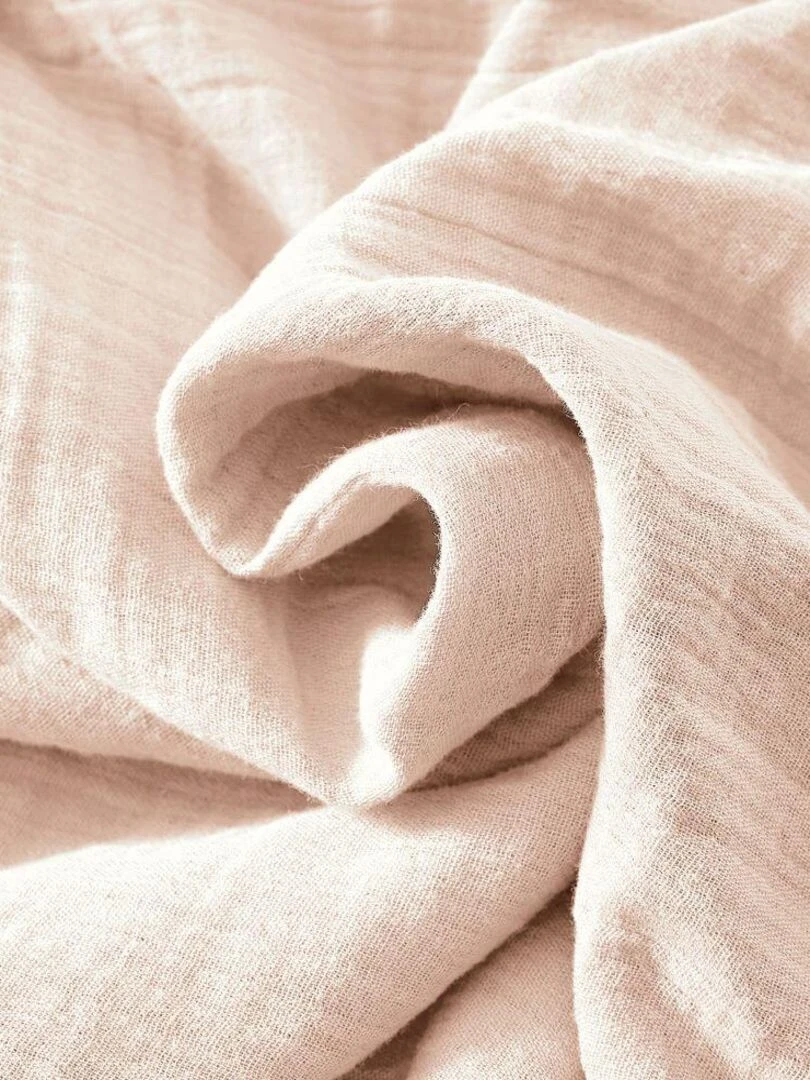 Housse de couette en double Gaze de coton   Rose clair