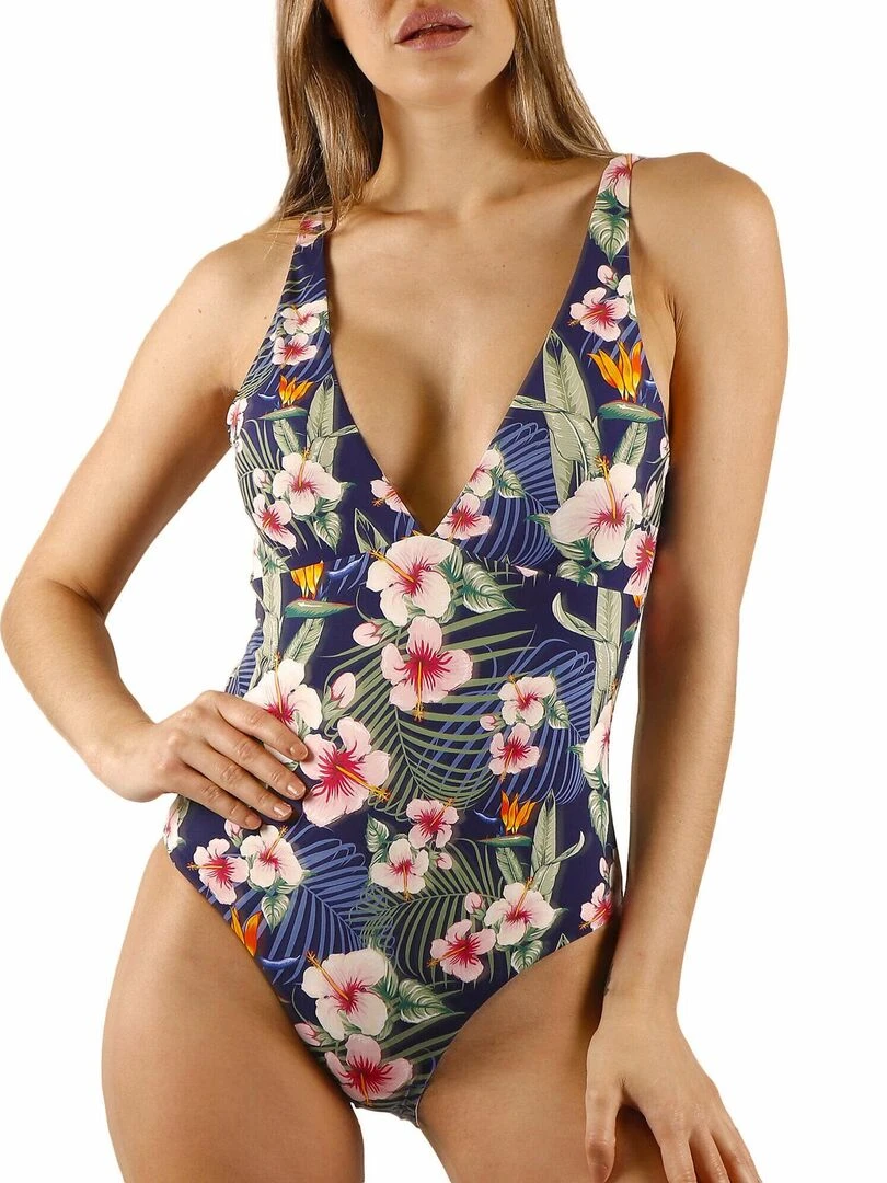 Maillot de bain une pièce préformé Dark Blue Hawaii Bleu marine