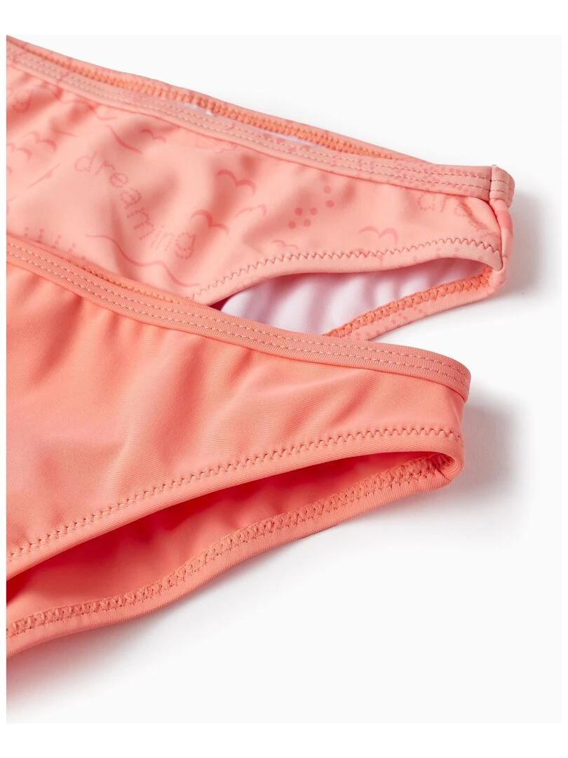 2 Maillots de bain pour Fille 'Soleil' EXPLORING AUSTRALIA Blanc Orange clair