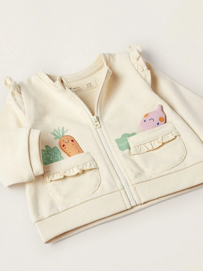 Manteau + Pantalon pour Nouveau Né 'Légumes'  NATURE TAKEOVER   Beige clair
