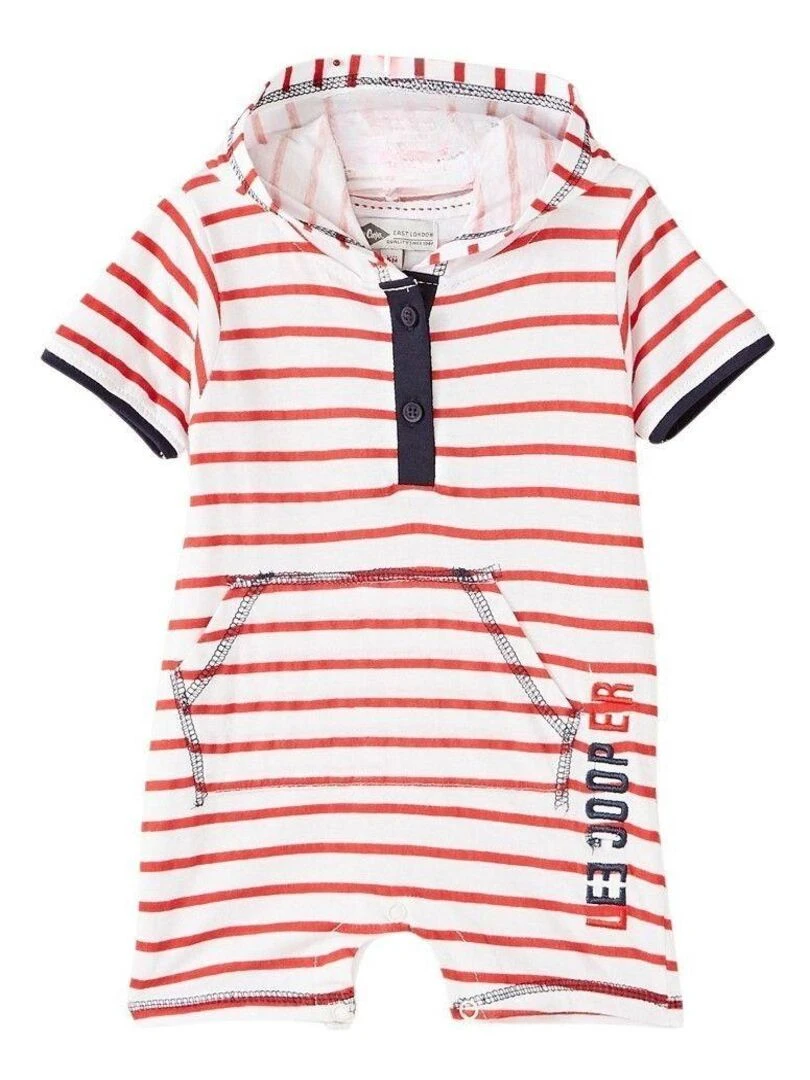 Lee Cooper Combishort bébé garçon imprimé logo en coton Rouge