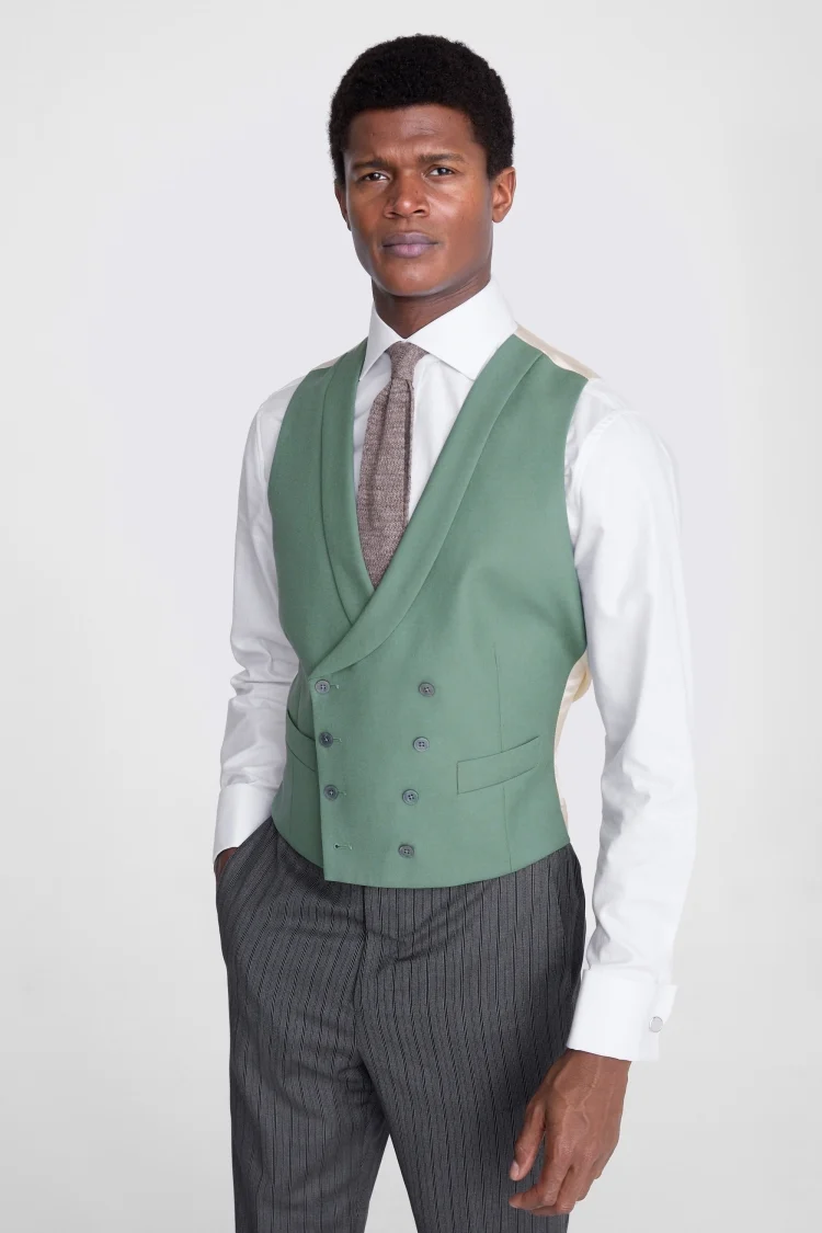 Tailored Fit Green Morning Waistcoat Buy Online at Moss