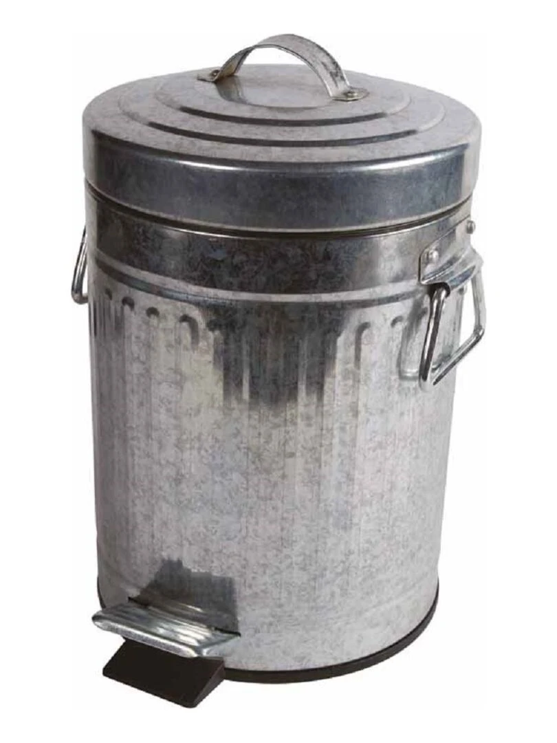 Poubelle à pédale 3L en métal Gris