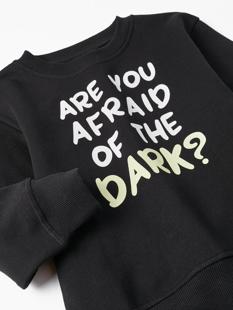 Sweat à manches longues halloween 'Zippy'   Noir