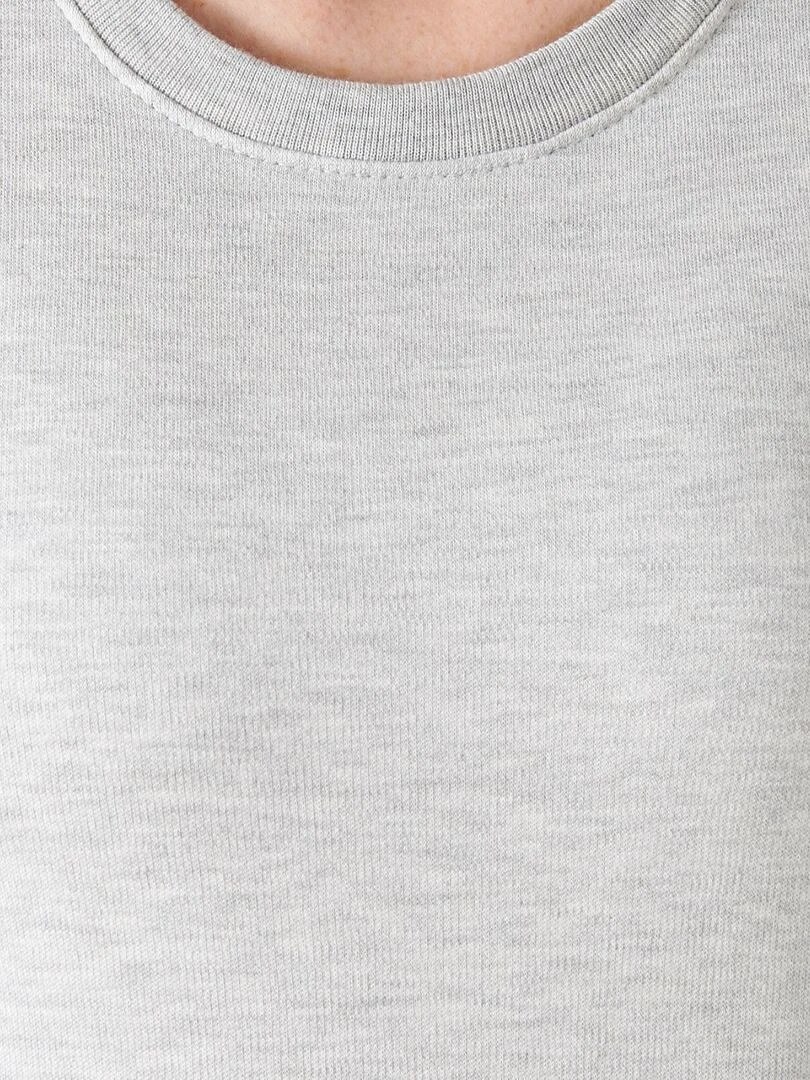 T shirt manches courtes molleton gratté Thermolactyl Damart Gris chiné