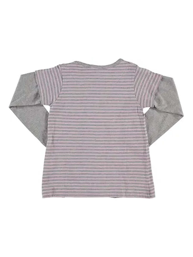 T shirt manches longues fille FASILL MISS GIRLY Rose