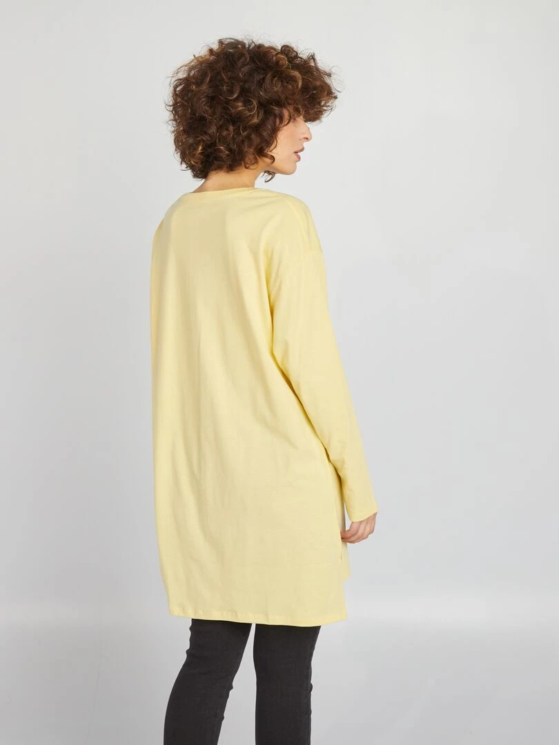 T shirt long   Jaune