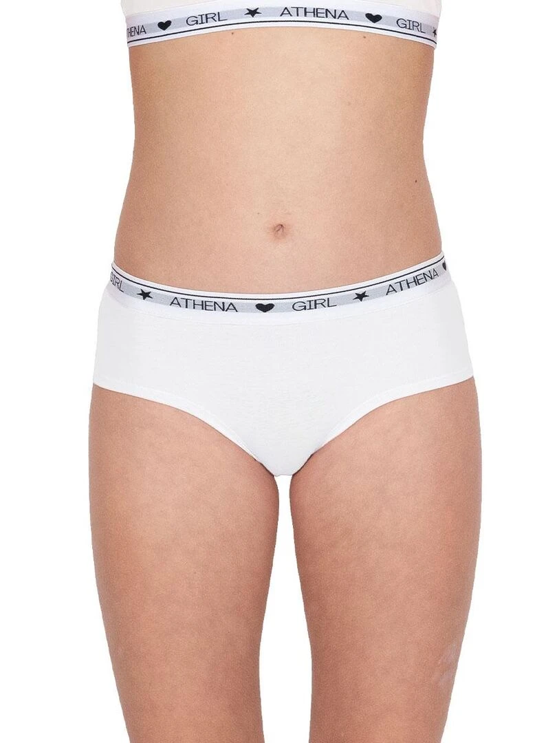 Lot de 2 boxers fille Coton Ultra Doux   Fille   Blanc Violet