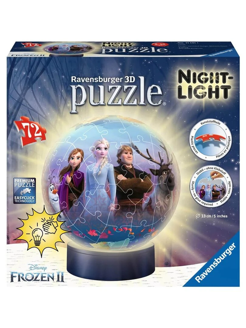 Puzzle Ball 3D 72 pièces illuminé : La Reine des Neiges 2 (Frozen 2) N/A
