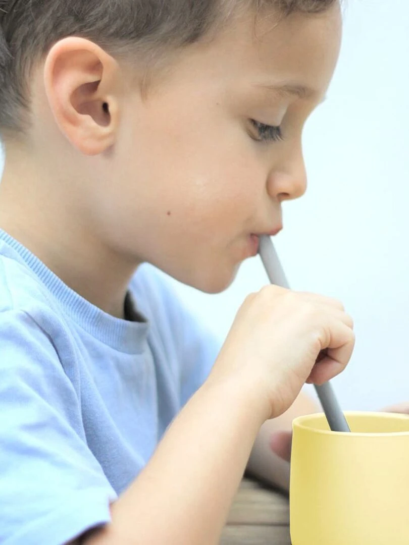 Gobelet bébé   verre en silicone   Bleu marine