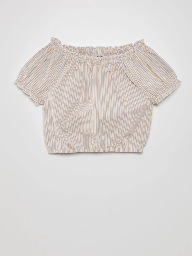 Top col bateau Multicolore