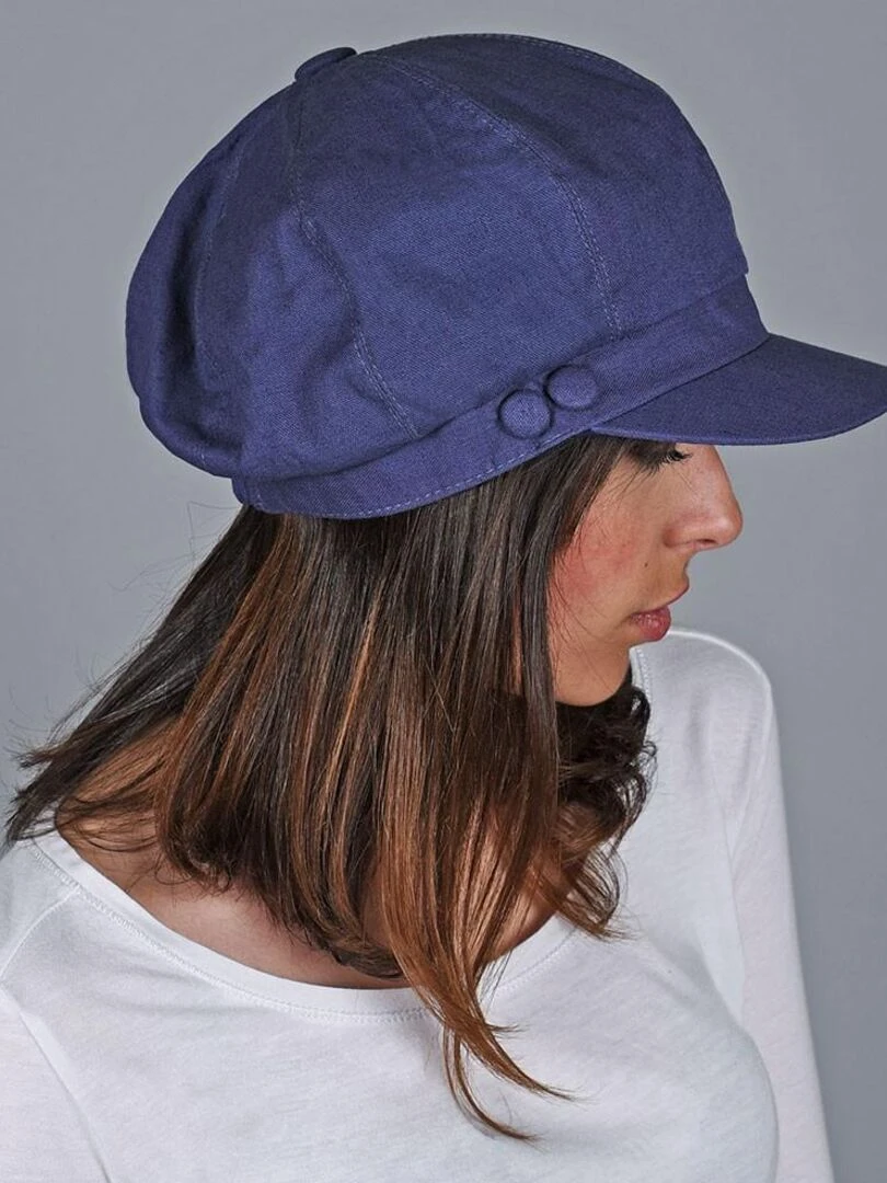 Casquette Lin Coton Aloha Bleu marine
