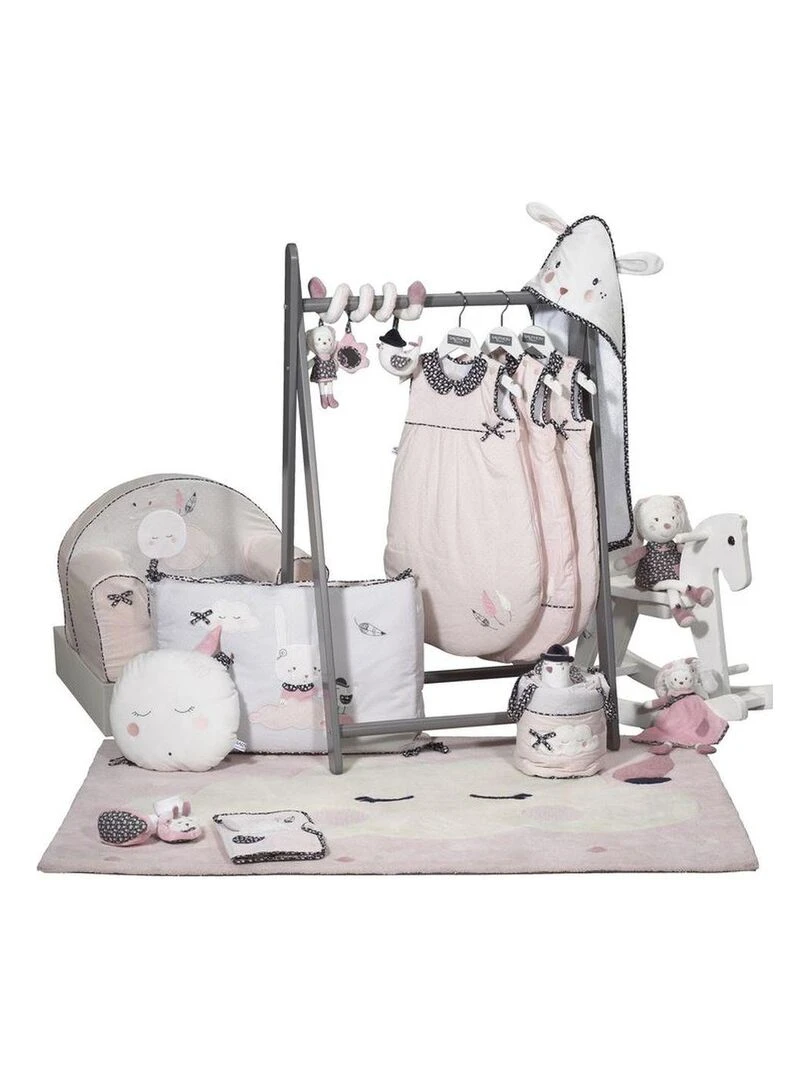 Chaussons bébé en velours SAUTHON Rose