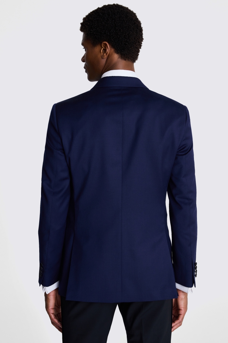 Tailored Fit Navy Twill Tuxedo Jacket   Buy Online at Moss
