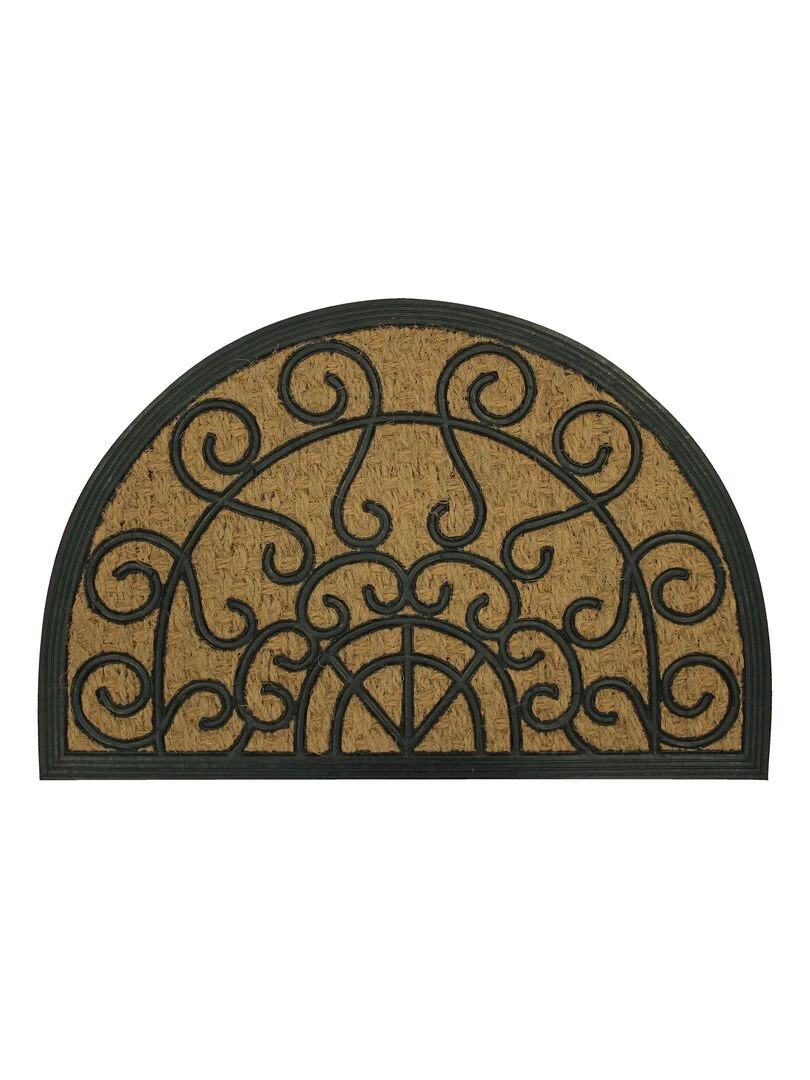 Paillasson demi lune coco marquise Marron