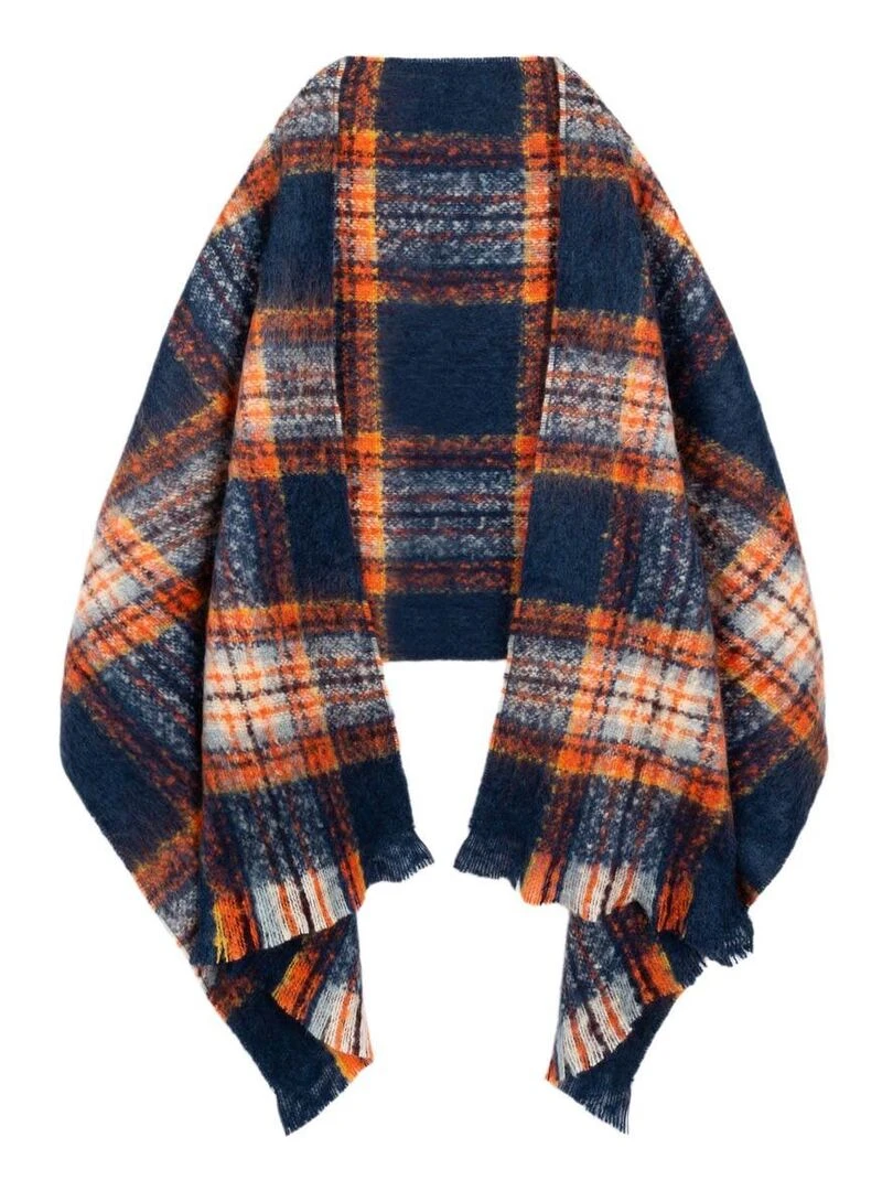 Châle Mohair Scott Fabriqué en France Bleu marine