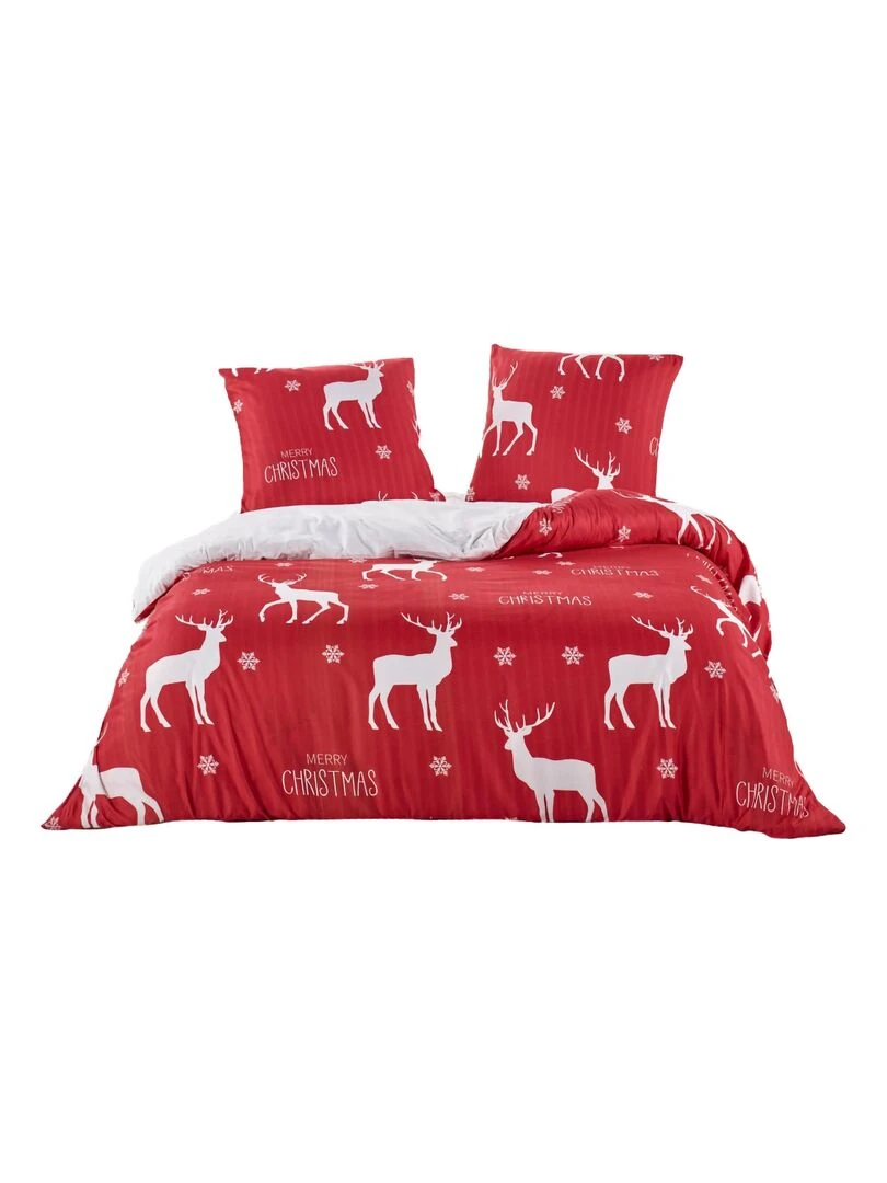 Parure de lit Renne Rouge Rouge