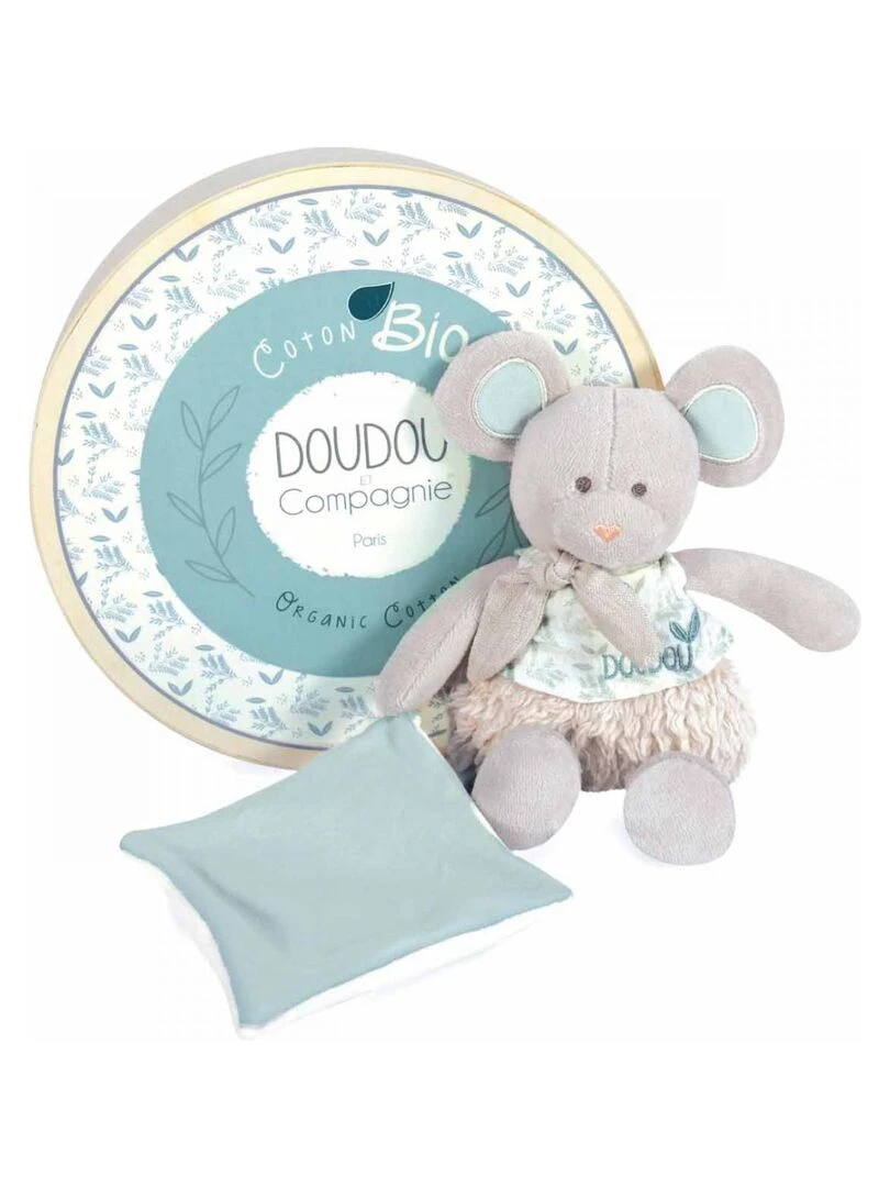 Doudou botanic bio souris mm avec doudou vert olive N/A