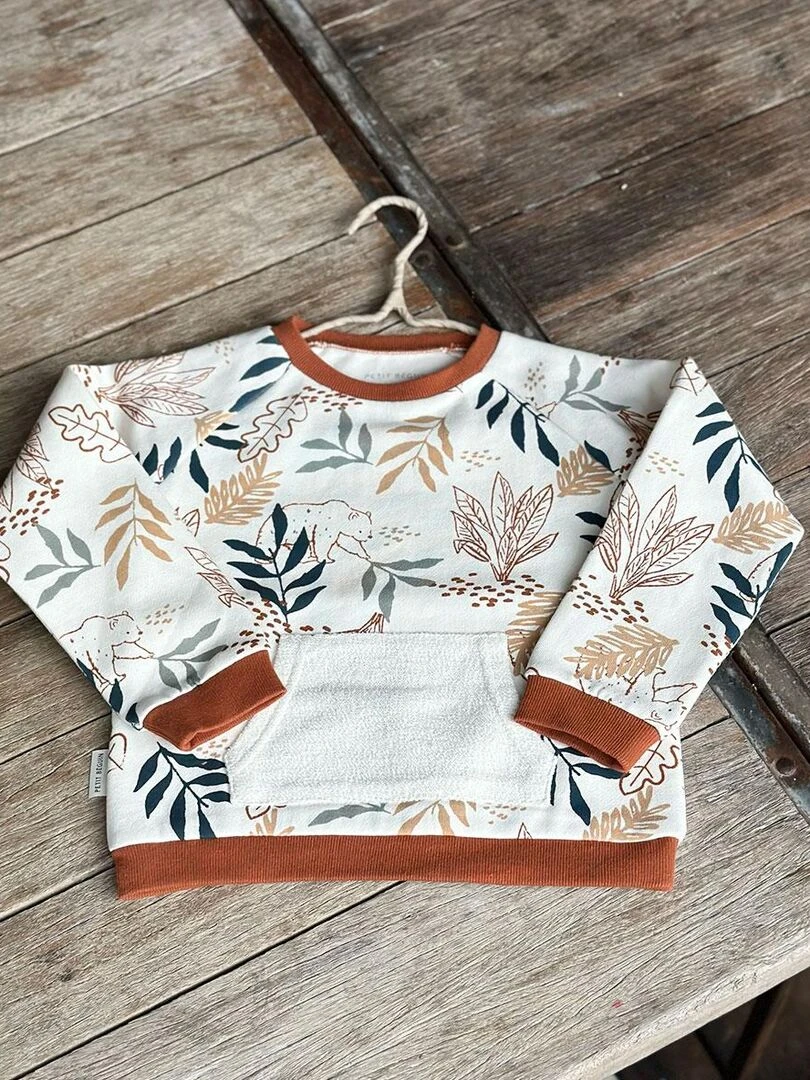 Sweat shirt enfant en molleton Wally   Camel