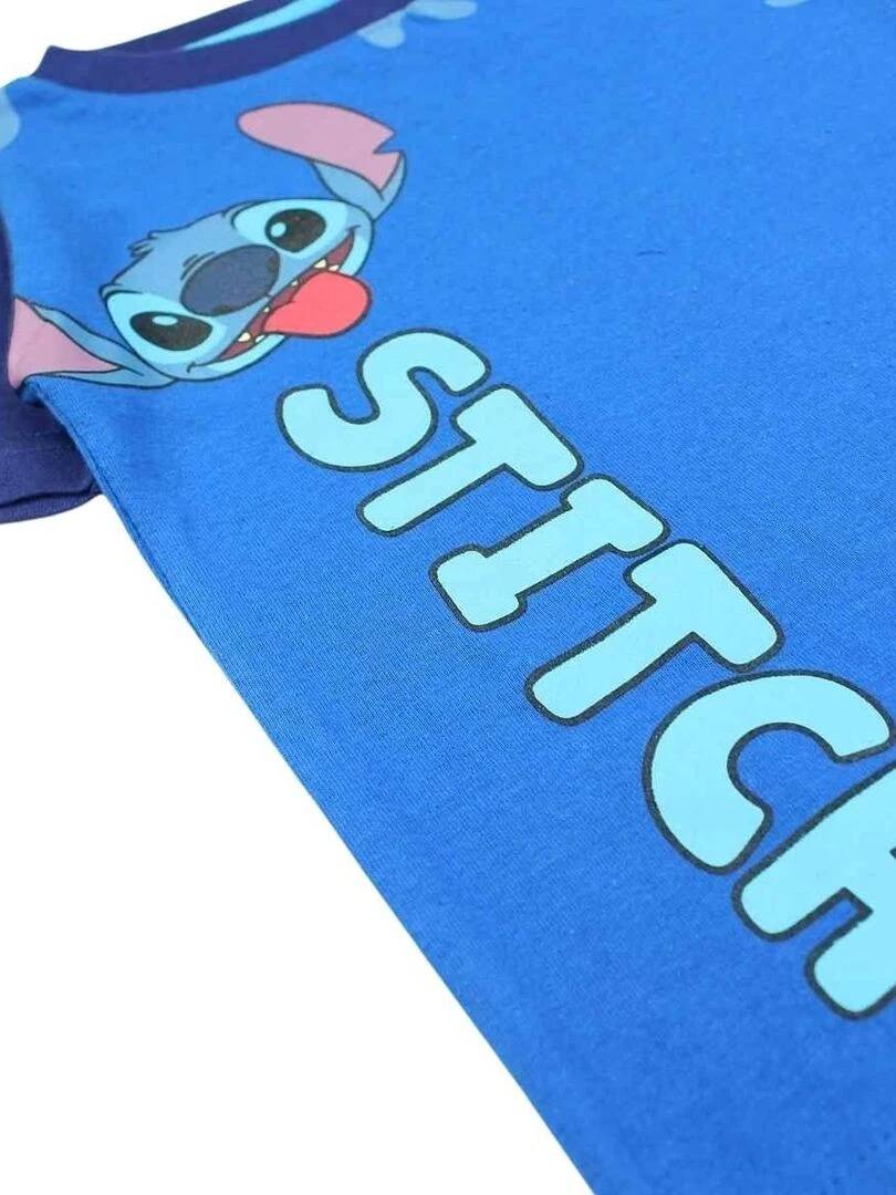 Disney   T shirt garçon imprimé Lilo Et Stitch en coton   Bleu marine