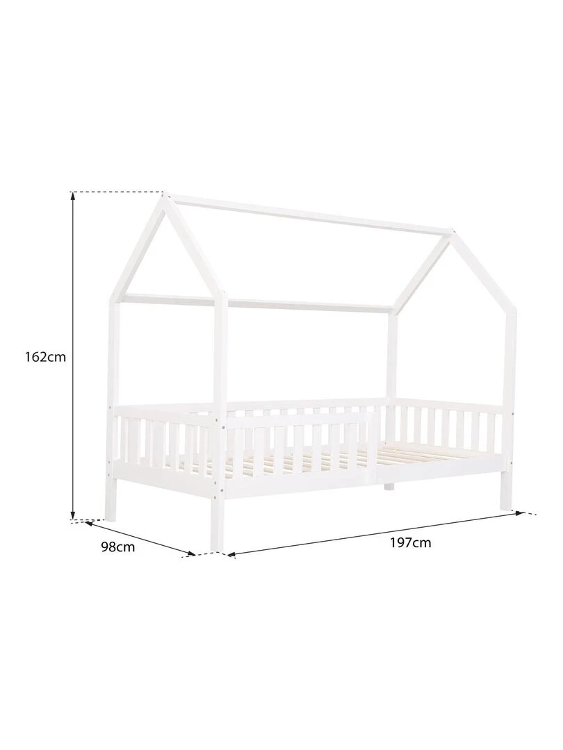 HAPPY GARDEN   Lit pour enfant  cabane  lit tiroir  Marceau   Marron