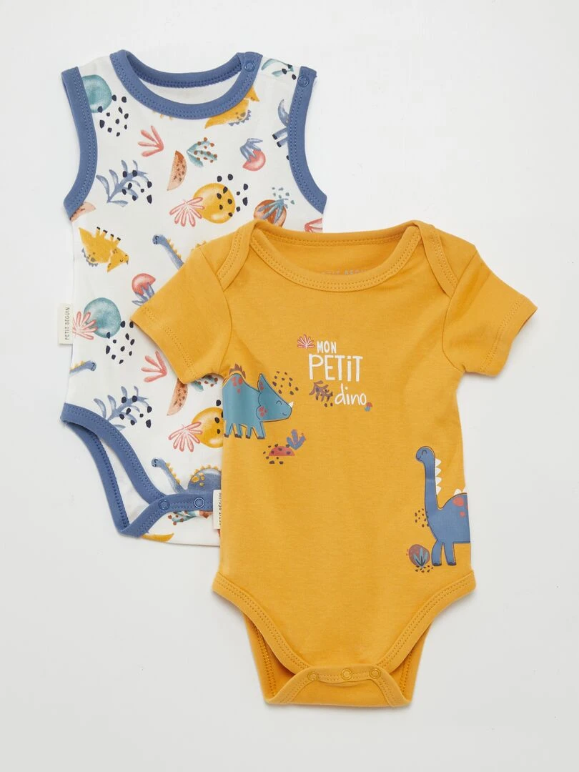Lot de 2 bodies 'Petit Beguin' Jaune