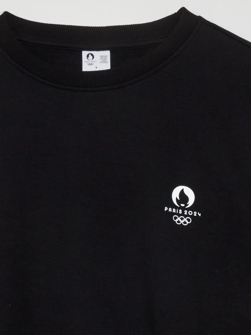 Sweat en molleton   Paris 2024   Noir