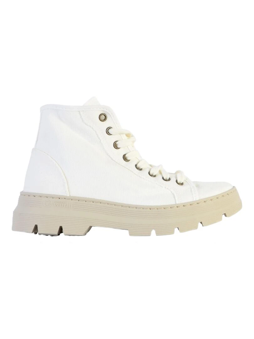 Basket Montante à Lacets Natural World Bota Enzimatica Blanc