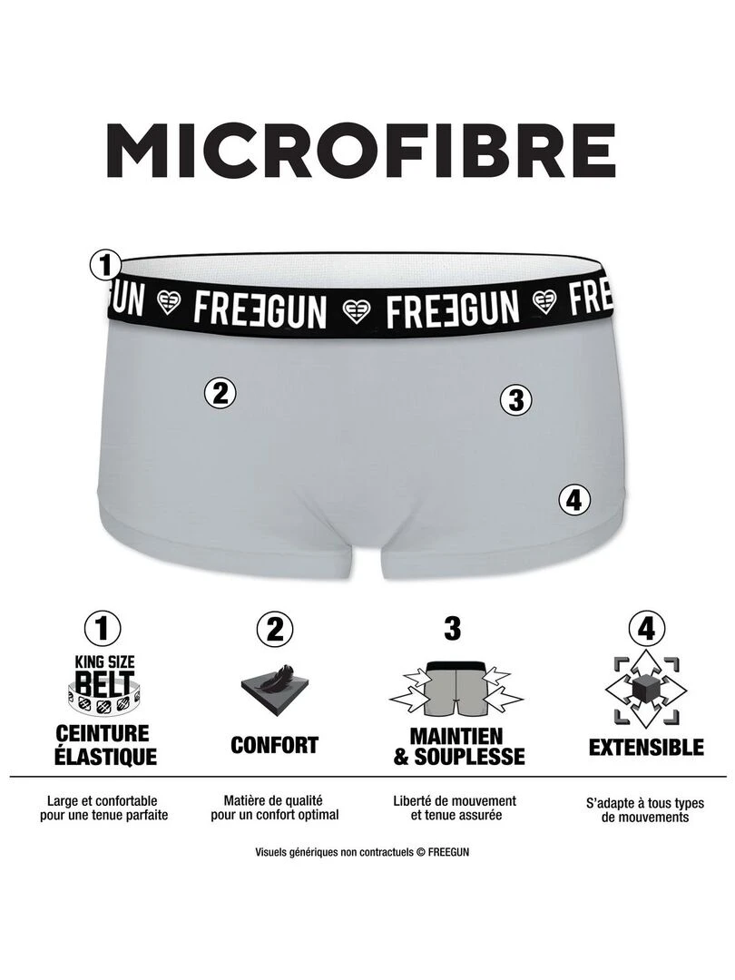 Lot de 4 Shortys fille Miss Freegun Freegun Bleu