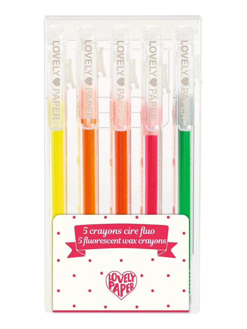 5 crayons cire fluo N/A