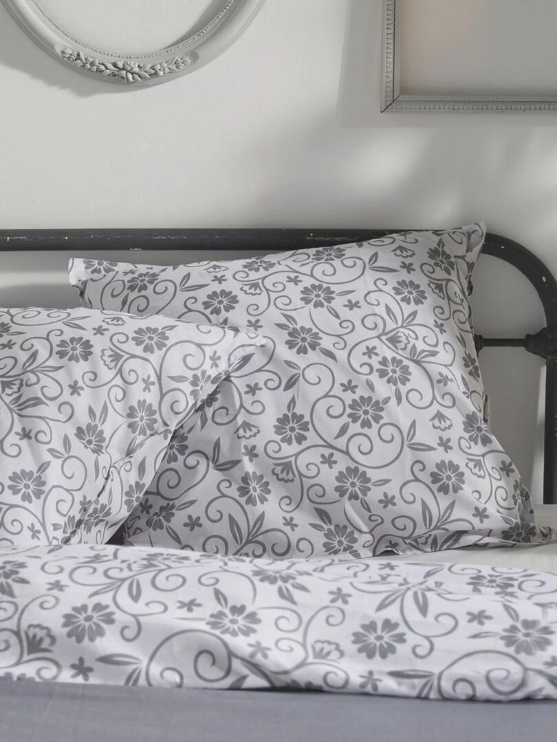 Parure de lit   2 personnes   Gris