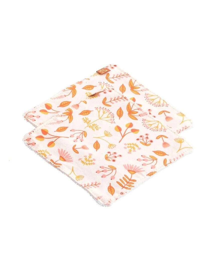 Trousse de toilette + 6 carrées éponge Esmée   Jaune