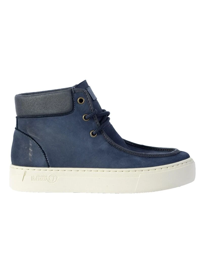 Basket Natural World Wallabi Cuello On Napa Bleu
