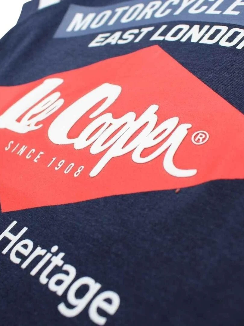 Lee Cooper   Ensemble ​​T shirt bermuda garçon Imprimé Logo   Bleu marine