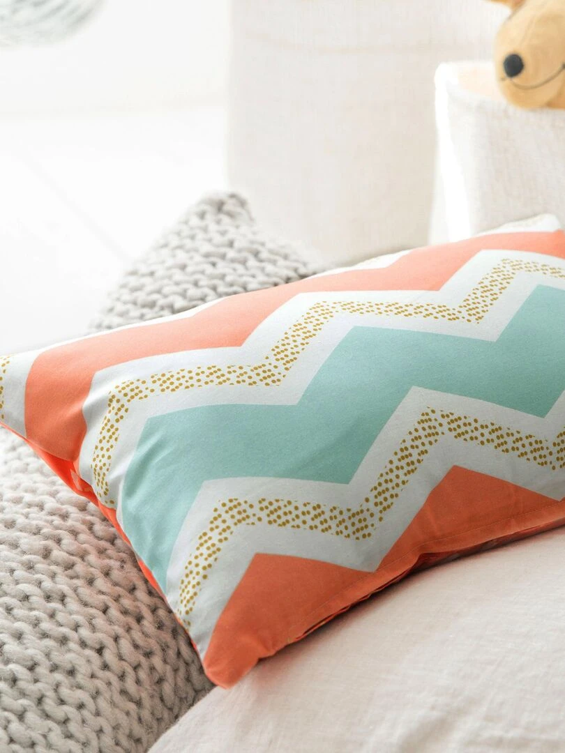 Housse de coussin Woodland "Happyfriday" Blanc