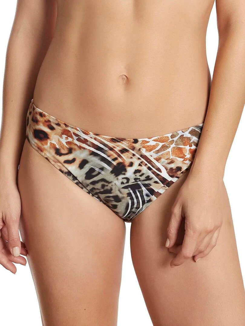 Bas maillot de bain bikini Animal Marron