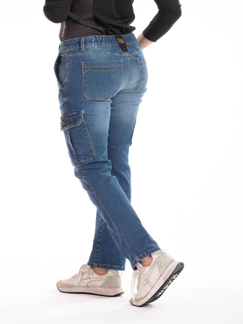 Jeans de travail multi poches stretch brossé BETTY 'Rica Lewis'   Bleu