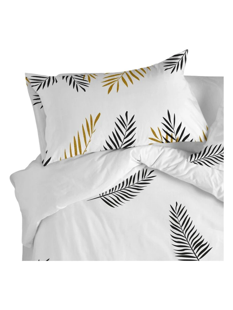 Taie d'oreiller Foliage "Happyfriday"   Blanc