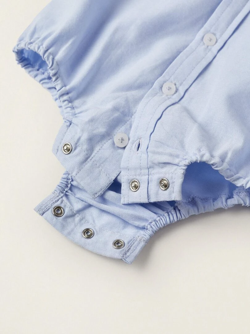 Bodies Chemise en coton Oxford pour nouveau né manches longues ATLANTIC COMPANY   Bleu clair