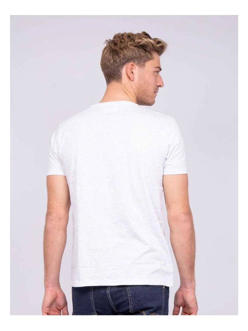 T shirt col rond pur coton NERLIN Gris