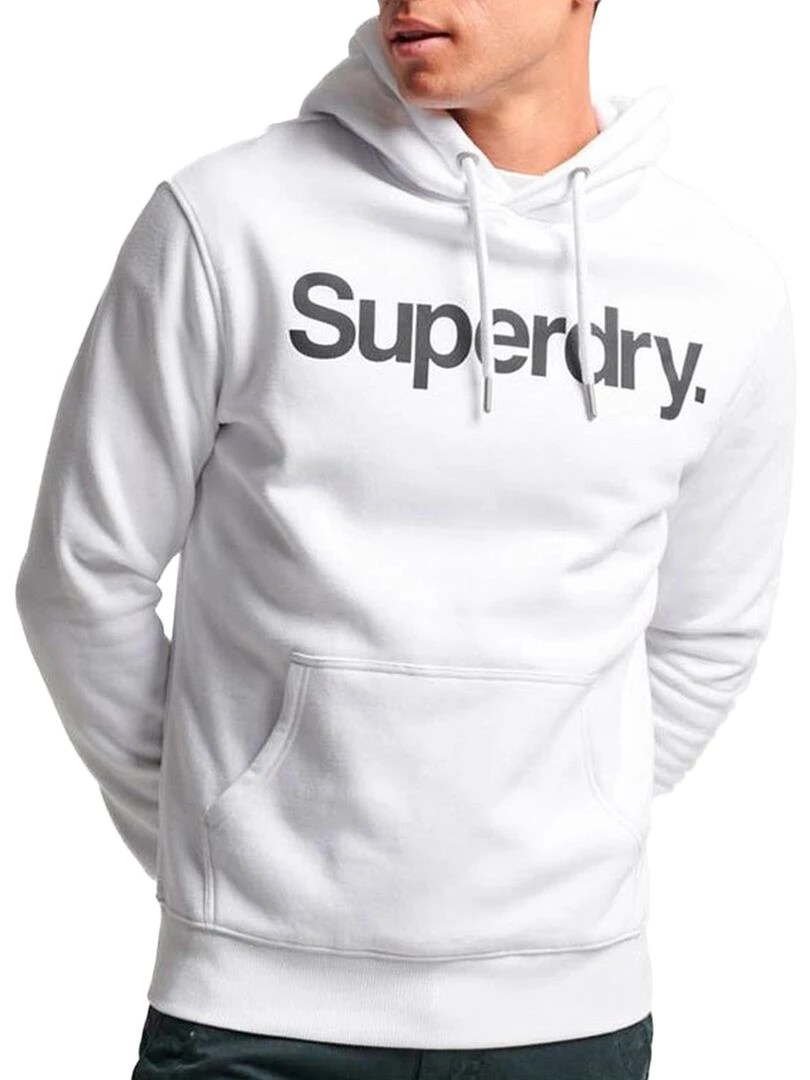Sweat à Capuche Superdry Core Logo Classic Blanc