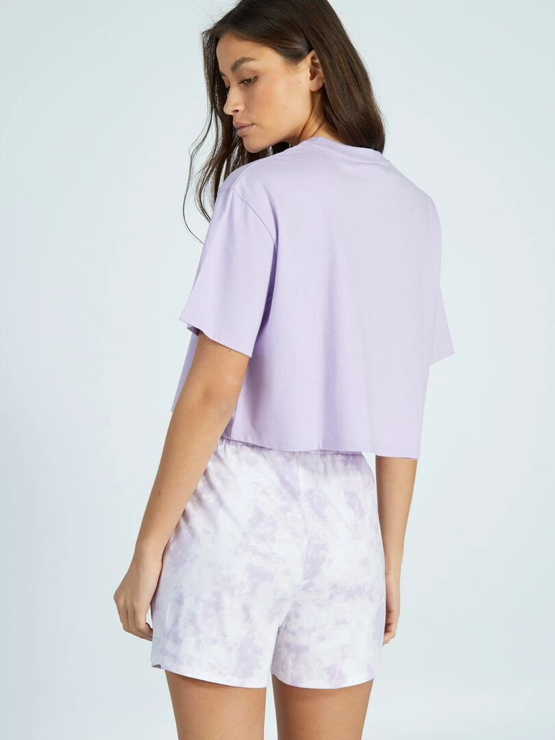 Pyjama court 'Hello Kitty'   2 pièces   Violet