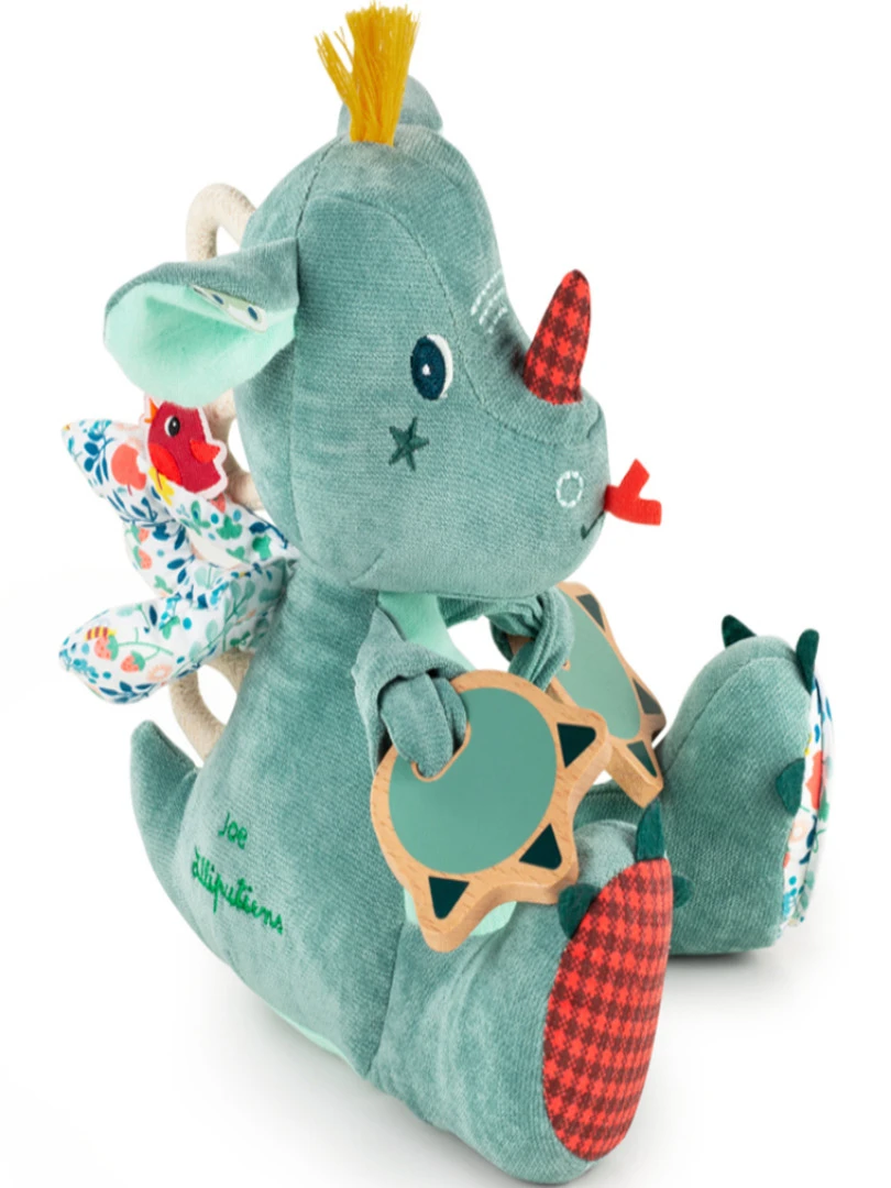 Peluche multi activités Joe le dragon   Vert d'eau
